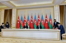 Prezident İlham Əliyev və Rəcəb Tayyib Ərdoğanın iştirakı ilə sənədlərin imzalanması mərasimi olub (FOTO/VİDEO) (YENİLƏNİB)