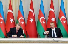Prezident İlham Əliyev və Rəcəb Tayyib Ərdoğanın iştirakı ilə sənədlərin imzalanması mərasimi olub (FOTO/VİDEO) (YENİLƏNİB)