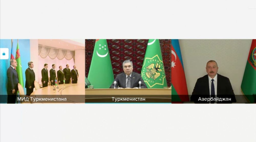 Prezident İlham Əliyevlə Türkmənistan Prezidenti arasında videokonfrans formatında görüş keçirilib (FOTO/VİDEO) (YENİLƏNİB)