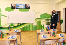Prezident İlham Əliyev Sabunçu və Suraxanı rayonlarında yenidən tikilən məktəblərdə yaradılan şəraitlə tanış olub (YENİLƏNİB) (FOTO/VİDEO)