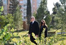Prezident İlham Əliyev və birinci xanım Mehriban Əliyeva Yasamalda yeni salınan meşə tipli parkın açılışında iştirak ediblər (FOTO/VİDEO)