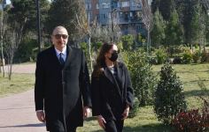 Prezident İlham Əliyev və birinci xanım Mehriban Əliyeva Yasamalda yeni salınan meşə tipli parkın açılışında iştirak ediblər (FOTO/VİDEO)