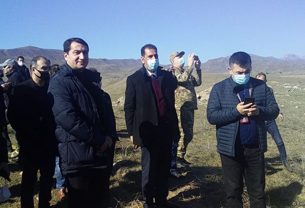 Diplomatik korpus nümayəndələri Cəbrayıl şəhərində dağıntılarla tanış olublar (FOTO)