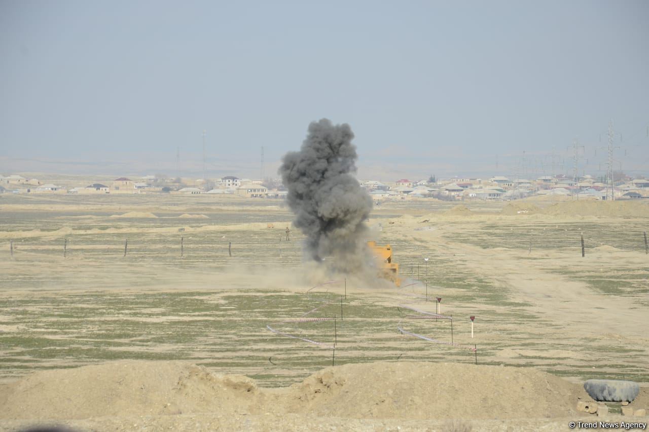 Türkiyədən gətirilən texnikalar real şəraitdə minatamizləmə fəaliyyəti icra ediblər - Trend TV-nin REPORTAJI (FOTO)