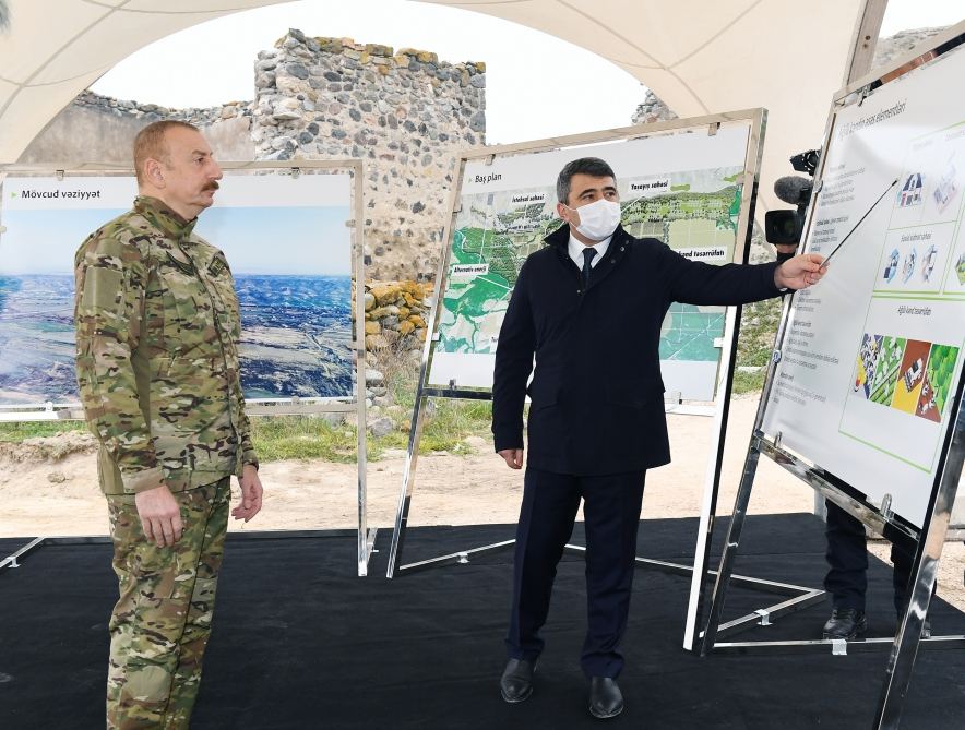 Prezident İlham Əliyev və birinci xanım Mehriban Əliyeva Füzuli, Zəngilan, Laçın və Cəbrayıl rayonlarında olublar (FOTO/VİDEO) (YENİLƏNİB)