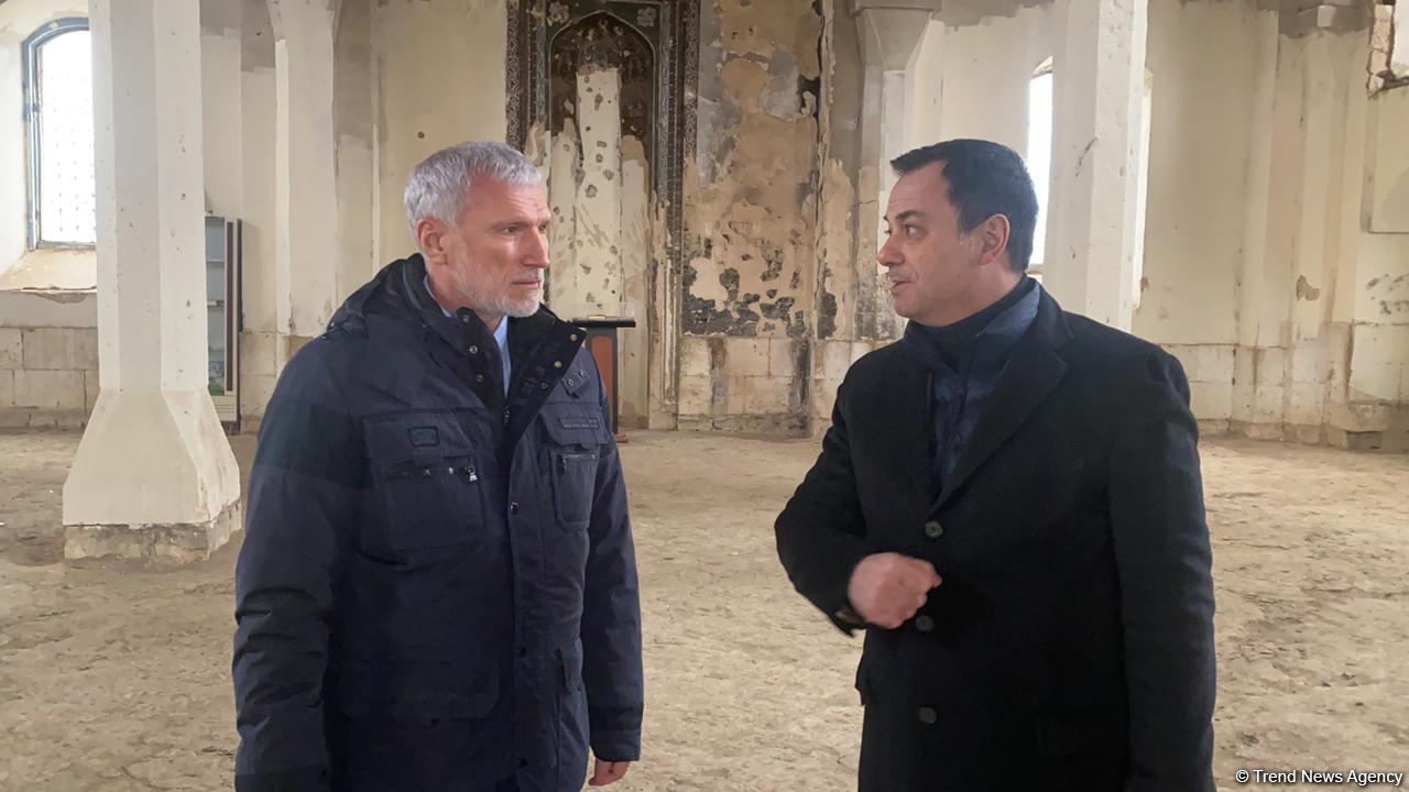 Rusiyalı deputat Bərdədən sonra Ağdama gedib (FOTO)
