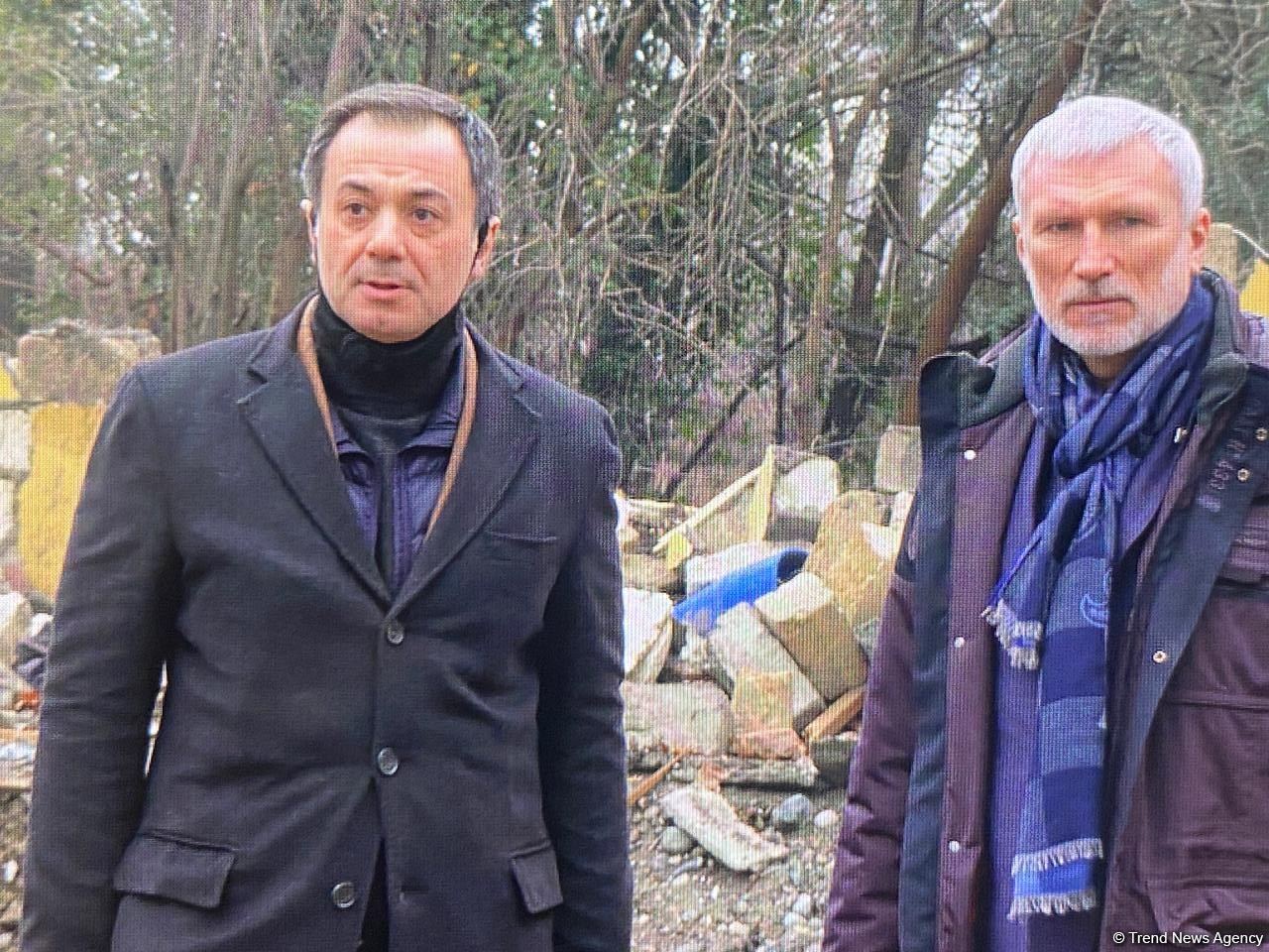 Rusiyalı deputat Bərdədə erməni vəhşiliyi ilə tanış olub - Trend TV-nin REPORTAJI
