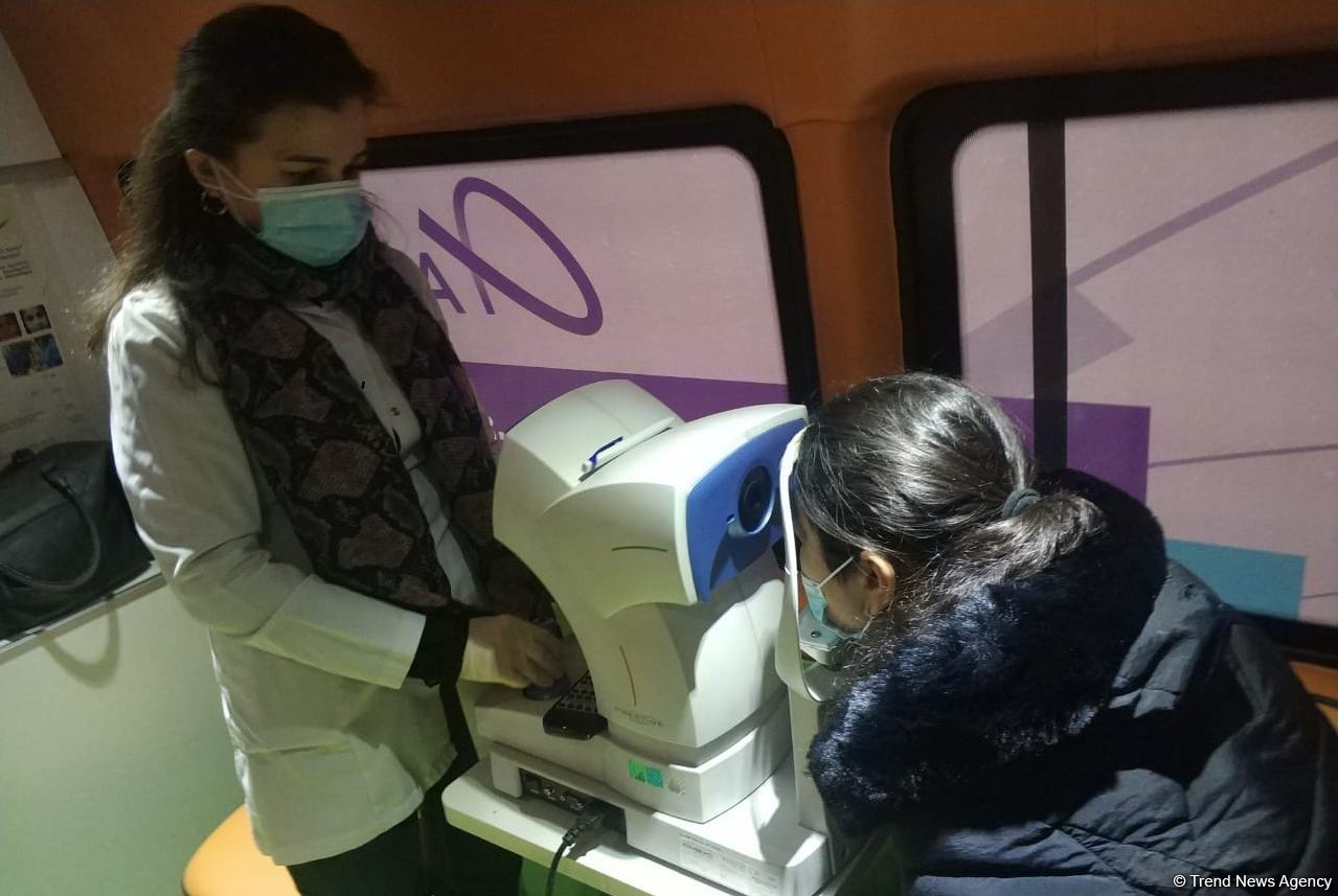 Deputat Sevil Mikayılovanın təşəbbüsü ilə Xaçmazda səyyar göz müayinəsi keçirilib (FOTO)