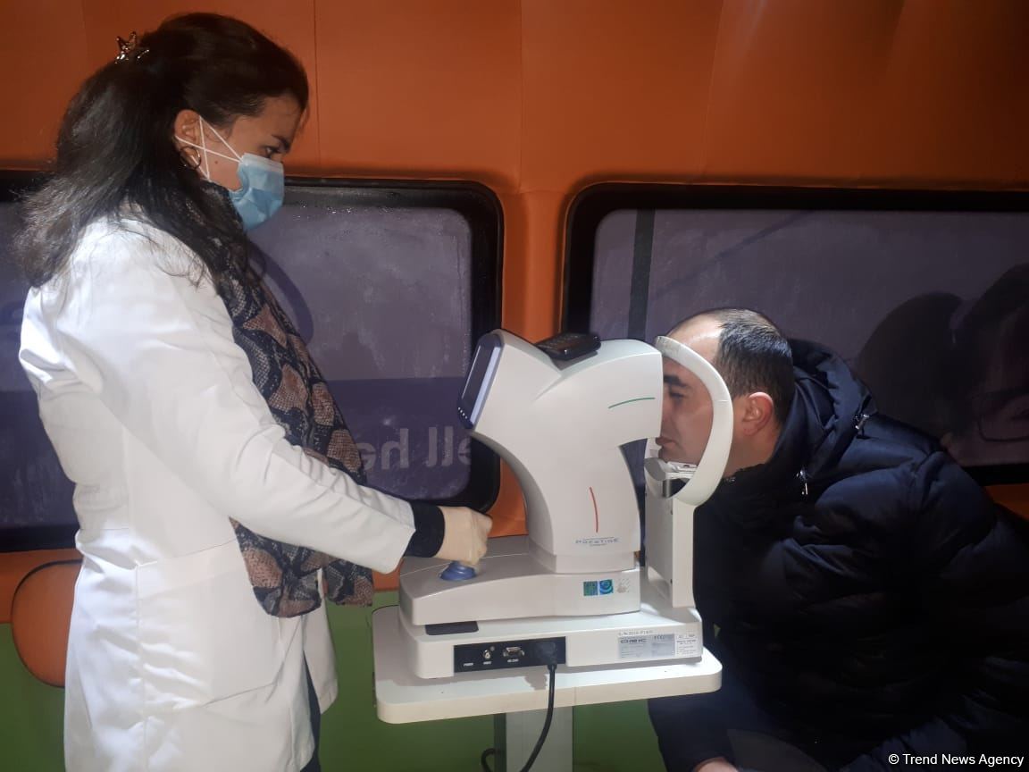 Deputat Sevil Mikayılovanın təşəbbüsü ilə Xaçmazda səyyar göz müayinəsi keçirilib (FOTO)