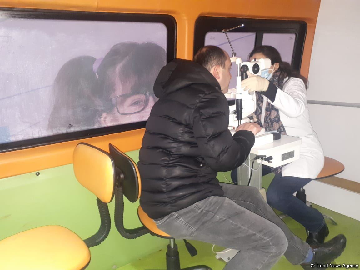 Deputat Sevil Mikayılovanın təşəbbüsü ilə Xaçmazda səyyar göz müayinəsi keçirilib (FOTO)