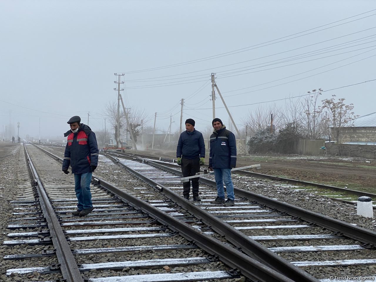 140 illik Horadiz-Ağbənd dəmir yolu bərpa olunur - Trend TV-nin REPORTAJI