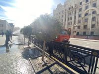 Bakı küçələri qardan sonra təmizlənir (FOTO)