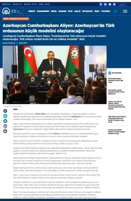 Azərbaycan Prezidenti İlham Əliyevin mətbuat konfransı xarici ölkələrin mediasında geniş işıqlandırılıb (FOTO)