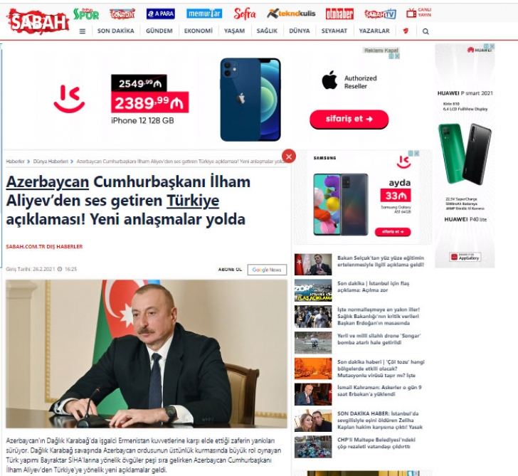 Azərbaycan Prezidenti İlham Əliyevin mətbuat konfransı xarici ölkələrin mediasında geniş işıqlandırılıb (FOTO)