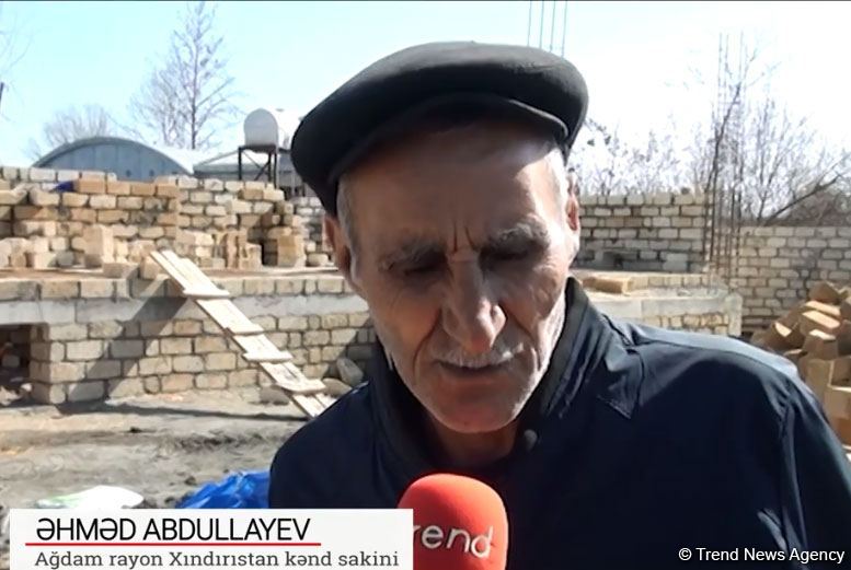 Evimizə köçəcəyimiz günü gözləyirik: Ermənilər tərəfindən evi dağıdılan sakin Trend TV-yə danışır