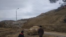 Badamdar yamacı yenidən sürüşdü (FOTO)