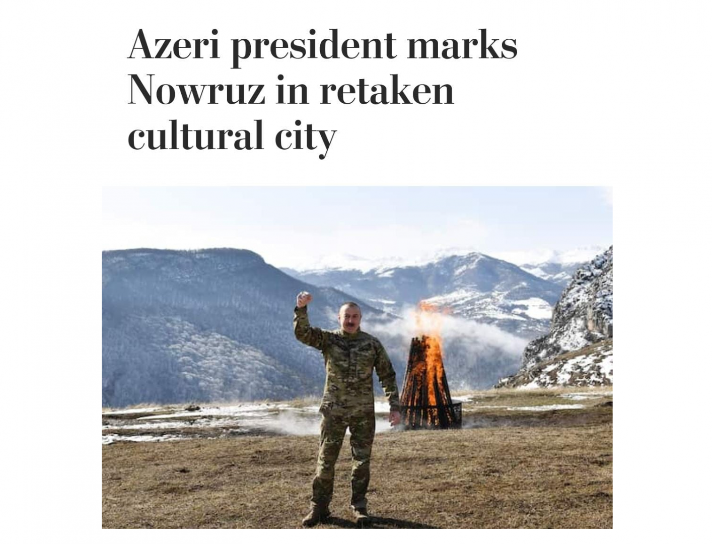 Azərbaycan Prezidenti Novruzu azad olunmuş Şuşada qeyd etdi - “Washington Post”