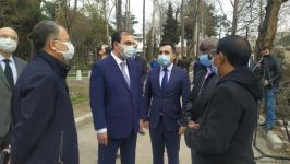 İƏT nümayəndə heyəti Ağdamdan sonra Gəncəyə yola düşüb (FOTO)