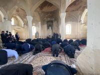 Dini icma rəhbərləri Ağdamda Cümə məscidini ziyarət ediblər (FOTO)