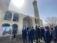 Dini icma rəhbərləri Ağdamda Cümə məscidini ziyarət ediblər (FOTO)
