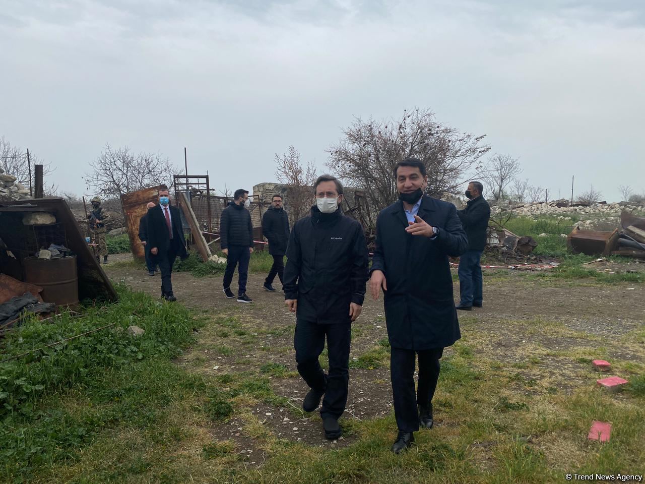 Türk Şurasının nümayəndə heyəti ermənilərin viran qoyduğu Ağdamın "İmarət"ində - Trend TV-nin REPORTAJI