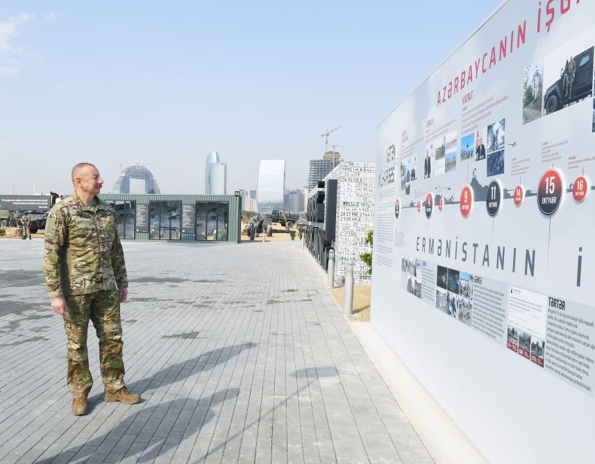 Prezident İlham Əliyev Bakıda Hərbi Qənimətlər Parkının açılışında iştirak edib (YENİLƏNİB - 2) (FOTO/VİDEO)