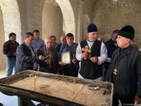 Alban-Udi xristian dini icmasının üzvləri Tuğdakı qədim alban məbədində  – Trend TV-nin REPORTAJI
