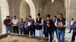 Alban-Udi xristian dini icmasının üzvləri Tuğdakı qədim alban məbədində  – Trend TV-nin REPORTAJI