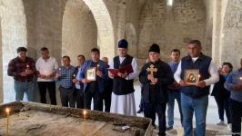 Alban-Udi xristian dini icmasının üzvləri Tuğdakı qədim alban məbədində  – Trend TV-nin REPORTAJI