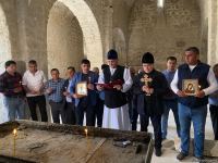 Alban-Udi xristian dini icmasının üzvləri Tuğdakı qədim alban məbədində  – Trend TV-nin REPORTAJI