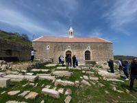 Alban-Udi xristian dini icmasının üzvləri Tuğdakı qədim alban məbədində  – Trend TV-nin REPORTAJI