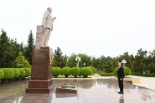 Prezident İlham Əliyev Hacıqabul rayonuna səfər edib (FOTO/VİDEO)