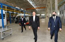 Prezident İlham Əliyev Hacıqabul Sənaye Məhəlləsinin açılışında iştirak edib (FOTO) (YENİLƏNİB)