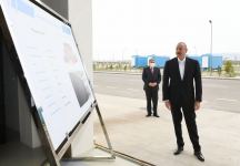 Prezident İlham Əliyev Hacıqabul Sənaye Məhəlləsinin açılışında iştirak edib (FOTO) (YENİLƏNİB)