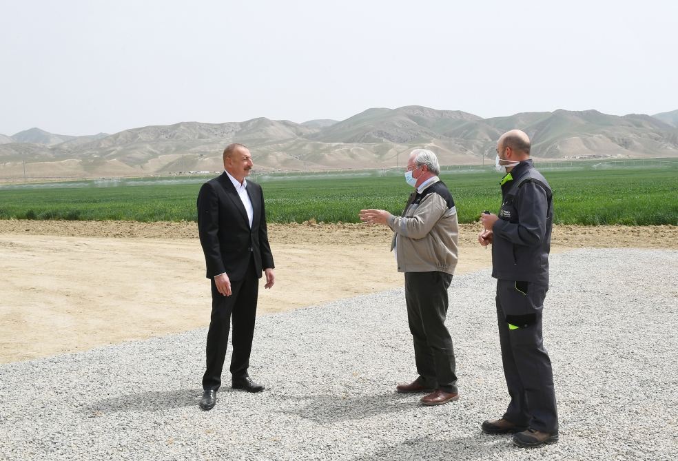 Prezident İlham Əliyev Hacıqabulda "Aqro Dairy" MMC-nin aqroparkının təqdimatında iştirak edib (FOTO)(YENİLƏNİB)