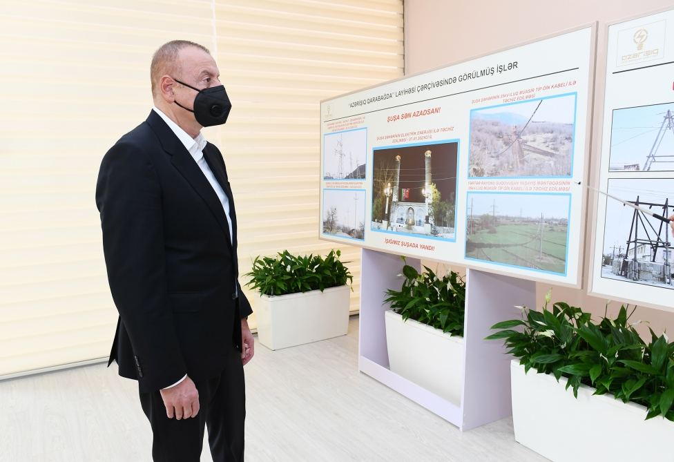 Prezident İlham Əliyev Hacıqabulda "Qarasu" yarımstansiyasının istismara verilməsi tədbirində iştirak edib (FOTO)(YENİLƏNİB)