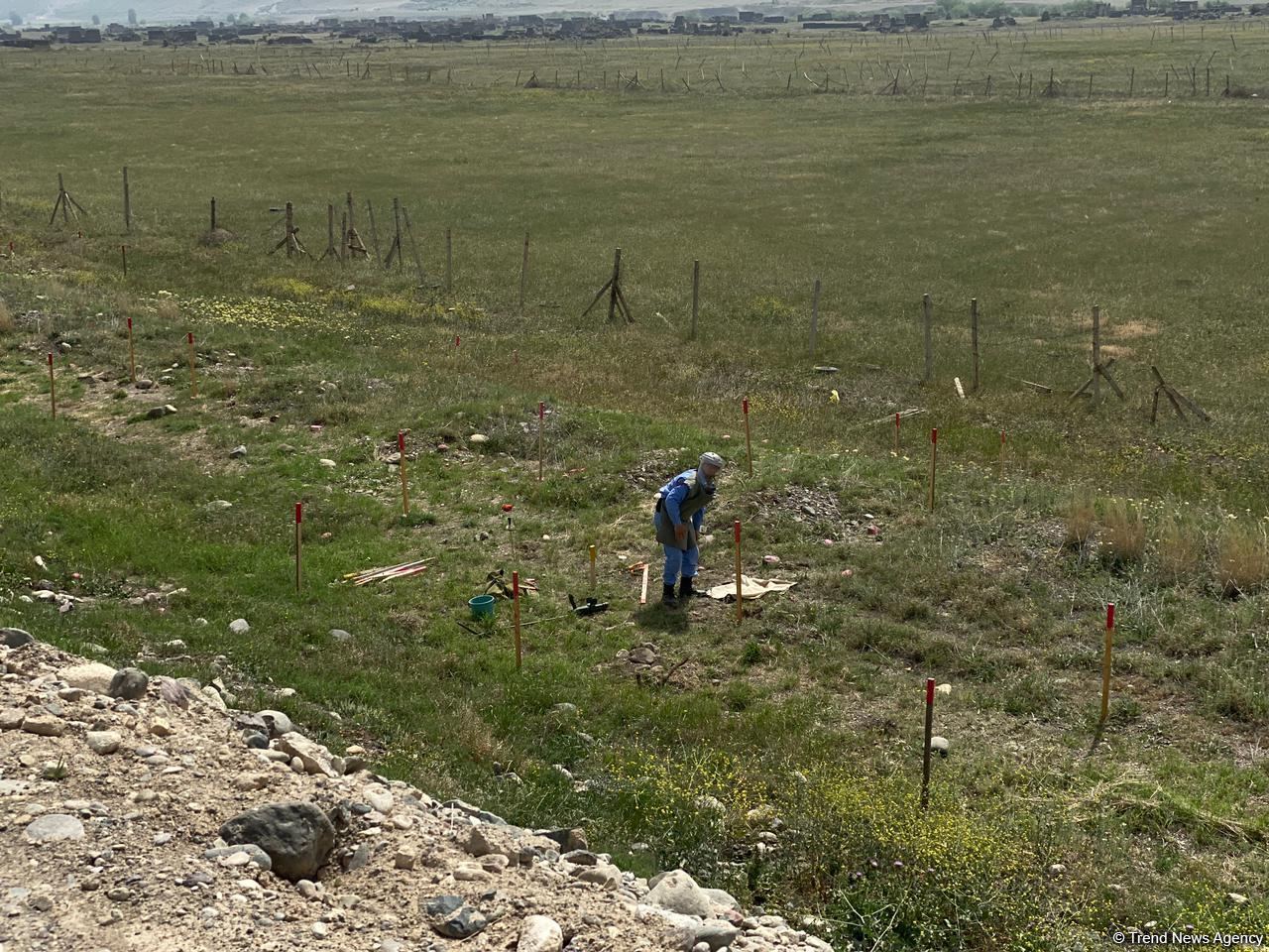 Suqovuşan və Talışkəndə işıq çəkilişi üçün ərazi minalardan təmizlənir (FOTO)