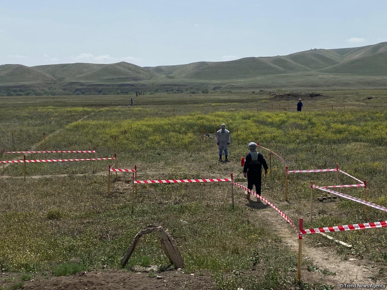 Suqovuşan və Talışkəndə işıq çəkilişi üçün ərazi minalardan təmizlənir (FOTO)