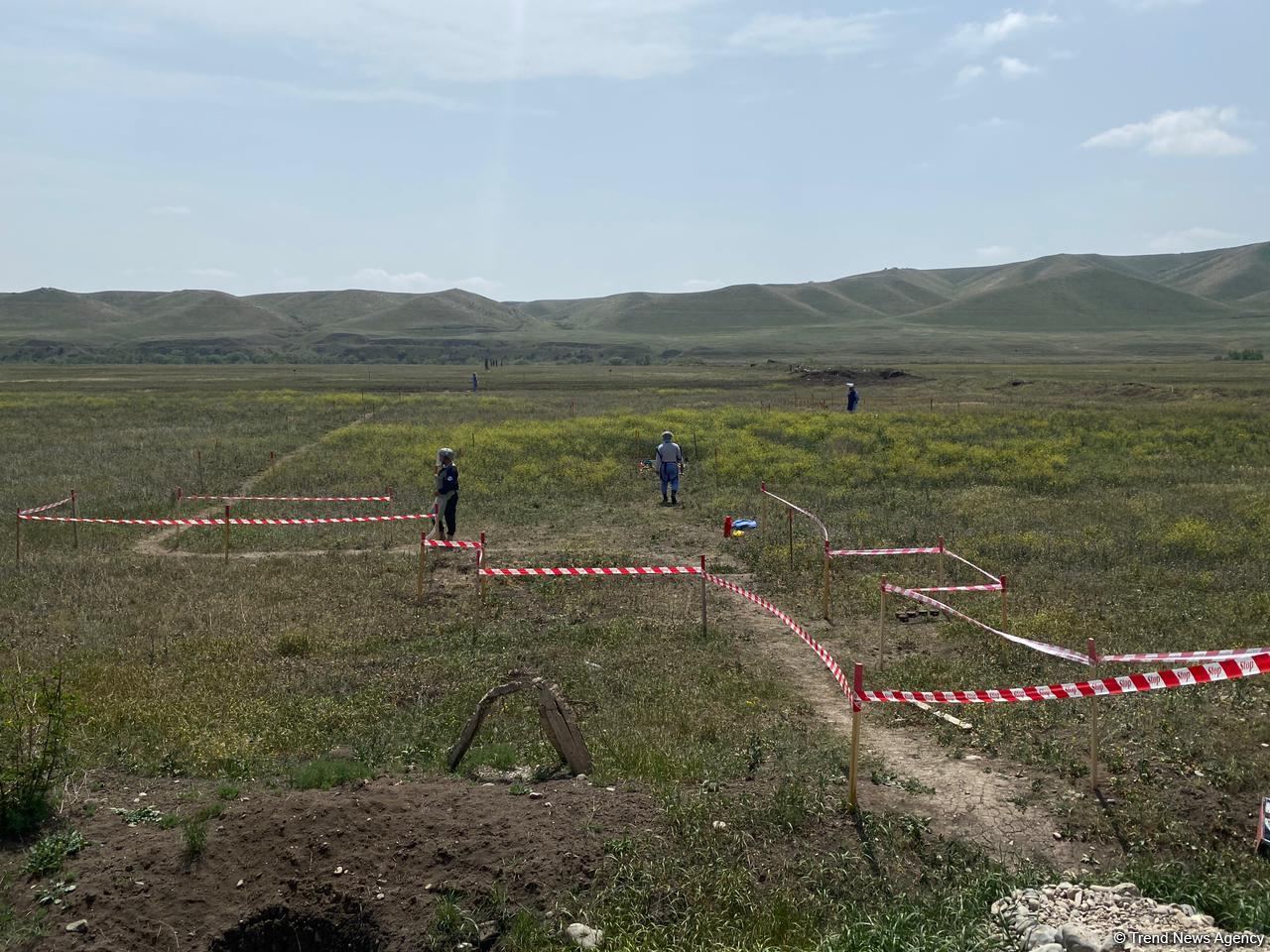 Suqovuşan və Talışkəndə işıq çəkilişi üçün ərazi minalardan təmizlənir (FOTO)