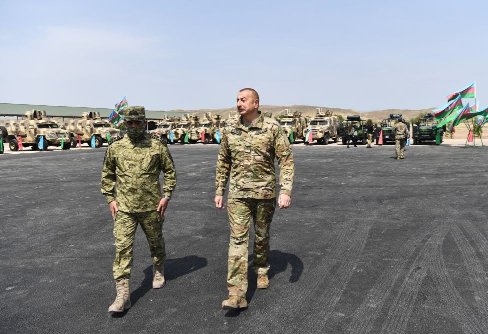 Prezident İlham Əliyev və birinci xanım Mehriban Əliyeva Cəbrayılda hərbi hissənin açılışında iştirak ediblər (FOTO)