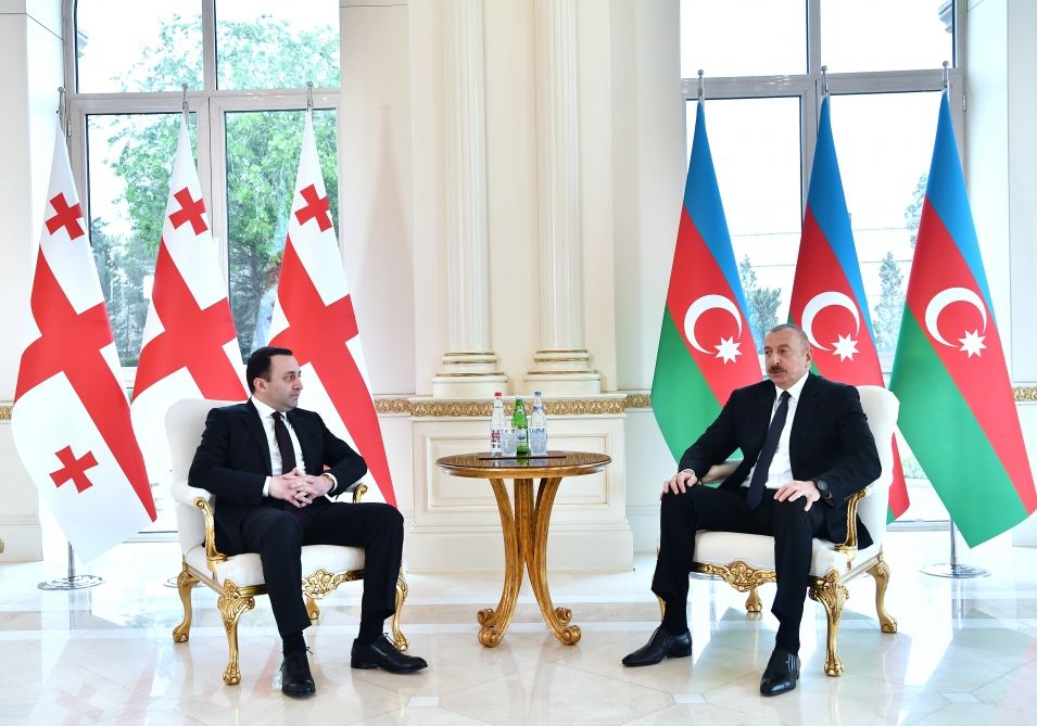 Prezident İlham Əliyev Gürcüstanın Baş nazirini qəbul edib (FOTO/VİDEO) (YENİLƏNİB)