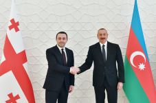 Prezident İlham Əliyev Gürcüstanın Baş nazirini qəbul edib (FOTO/VİDEO) (YENİLƏNİB)