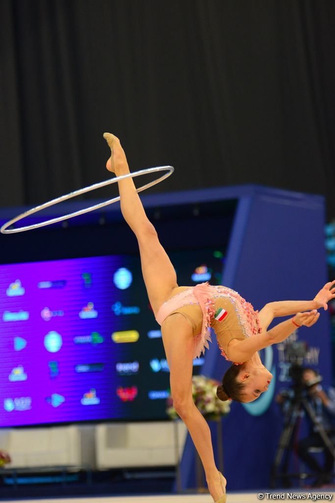 Milli Gimnastika Arenasında bədii gimnastika üzrə Dünya Kubokunun birinci günü başlayıb (FOTO) (ƏLAVƏ OLUNUB)