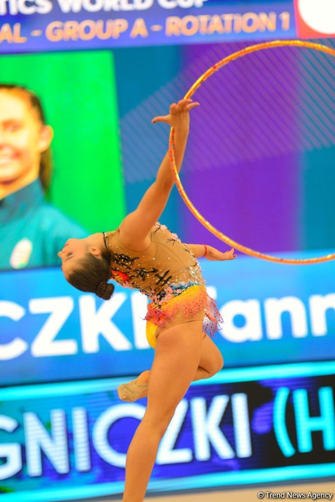 Milli Gimnastika Arenasında bədii gimnastika üzrə Dünya Kubokunun birinci günü başlayıb (FOTO) (ƏLAVƏ OLUNUB)