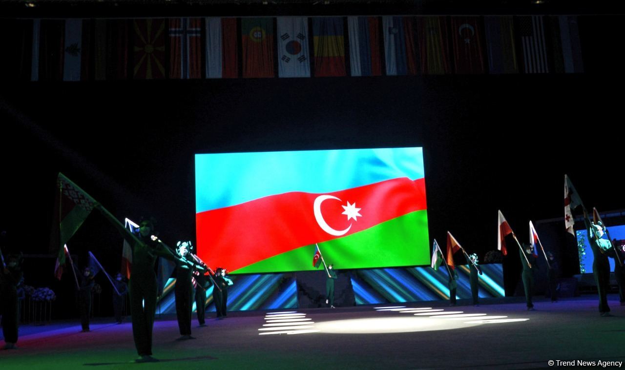 Bakıda bədii gimnastika üzrə Dünya Kubokunun açılış mərasimi keçirilib (FOTO)