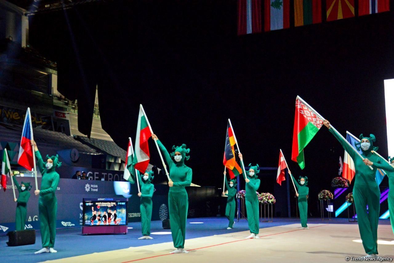 Bakıda bədii gimnastika üzrə Dünya Kubokunun açılış mərasimi keçirilib (FOTO)