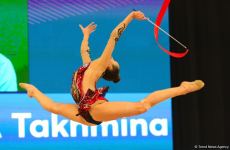 Milli Gimnastika Arenasında bədii gimnastika üzrə Dünya Kuboku davam edir (FOTO)