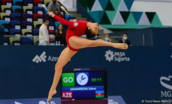 Bədii gimnastika üzrə Dünya Kubokunun ikinci günündə maraqlı anlar (FOTO)