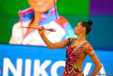 Bədii gimnastika üzrə Dünya Kubokunun ikinci günündə maraqlı anlar (FOTO)