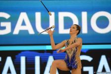Bədii gimnastika üzrə Dünya Kubokunun ikinci günündə maraqlı anlar (FOTO)